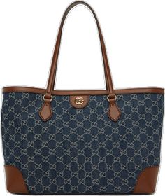 Luxury Denim Tote Shoulder Bag, Luxury Denim Bag With Double Handles, Luxury Denim Bags With Double Handle, Luxury Blue Canvas Shoulder Bag, Casual Monogram Canvas Bags For Everyday Use, Luxury Denim Shoulder Bag With Double Handle, Luxury Denim Double Handle Shoulder Bag, Gucci Canvas Shoulder Bag For Everyday Use, Luxury Denim Tote Bag