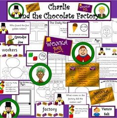 charlie and the chocolate factory worksheet for kids to practice their writing skills with