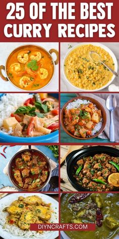 the 25 best curry recipes to try in your kitchen or restaurant, including rice and vegetables