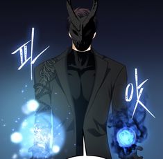 a man in a suit with horns on his head and an evil looking demon face