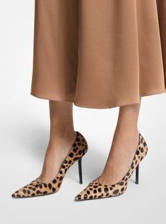 Crafted from striking cheetah-print calf hair, our Winona pump is designed with a dramatic pointed-toe and set on a sharp stacked heel to create a polished silhouette. Wear this sleek pair to the office and off-duty engagements alike. Made in Italy. Chic Calf Hair Heels With Pointed Toe, Chic Calf Hair Pointed Toe Heels, Luxury Leopard Print Pointed Toe Heels, Luxury Pointed Toe Leopard Print Heels, Leopard Print Heels With Pointed Toe And 4-inch Heel, Leopard Print Pointed Toe Heels For Evening, Chic Leopard Print Heels With Pointed Toe, Elegant Leopard Print Heels For Fall, Elegant Leopard Print Fall Heels