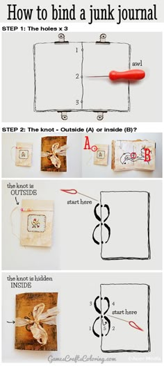 how to bind junk journal pages in 3 easy steps - step by step instructions on how to bind junk journal pages