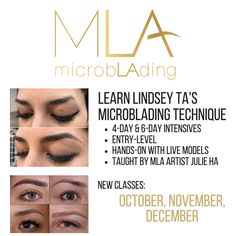 Ready to learn the trending Art of Microblading? 🙇🏻‍♀️ Limited seats available--reserve while you can! Learn the MLA Method from our certified instructors. Lindsey Ta traveled all over the world learning her techniques while also making her own discoveries with the microblade to create our 4-Day intensive. ✒️👩🏻‍🔬 *Classes are available now--through the end of the year! * A $1000 non-refundable deposit is required to hold your seat. See you soon! 👸🏻 www.microbladingla.com/training?utm_cont Microblading Training, Live Model, Cosmetic Tattoo, Becoming A Model, Trending Art, New Class, End Of The Year, Microblading, Makeup Tips