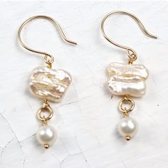 Freshwater Pearl Drop Earrings Gold Natural Pearl Earrings Birthstone Earrings Real Pearl Earrings July Birthstone Gift for her Beaded Watches Bracelet, Unique Pearl Earrings, Pebble Jewelry, Real Pearl Earrings, Necklace Inspiration, Pearl Drop Earrings Gold, Natural Pearl Earrings, Earrings Real, Hardware Jewelry