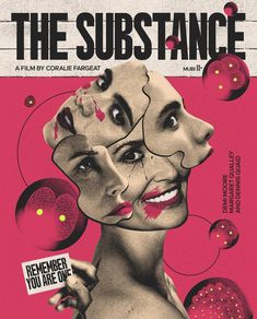 the substance magazine cover featuring two women with their faces painted pink and red, surrounded by bubbles