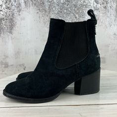 464iobi Ugg Faye Black Suede Heel Booties Women's 9.5 In Great Condition Light Signs Of Wear Elasticised Insets For A Snug Fit Shoesleftnright Inv:531y4 464 Offers Welcome Black High Heel Chelsea Boots With Stacked Heel, Black Suede Chelsea Boots Ankle-high, Black Chelsea Boots With High Stacked Heel, Black Suede Ankle-high Chelsea Boots, Black Block Heel Chelsea Boots For Fall, Black Heeled Boots With Heel Pull Tab For Fall, Black Boots With Heel Pull Tab For Fall, Black Suede-lined Heeled Boots For Winter, Black Boots With Heel Pull Tab For Winter