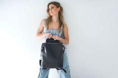 Black Leather Backpack Natural Leather Handbag Backpack With - Etsy Modern Leather Backpack For School With Leather Handles, Minimalist Leather Backpack For Daily Use, Modern Leather Backpack With Leather Handles For Everyday, Modern Leather Satchel Backpack For Commuting, Versatile Black Leather Commuting Backpack, Modern Soft Leather Backpack For Commuting, Minimalist Backpack For Daily Use, Modern Everyday Leather Backpack, Modern Soft Leather Commuter Backpack