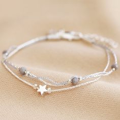 Looking for delicate jewellery? This double strand star charm bracelet is a dainty piece for everyday wear. Free Worldwide delivery (minimum spend applies). Bracelet Silver Women, Wishlist Idea, Friendship Design, Star Charm Bracelet, Lisa Angel, Delicate Jewellery, Thread Bracelet, Angel Jewelry, Bracelet In Silver