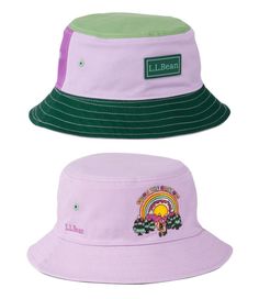 Cool, colorful and comfortable, this fun bucket hat keeps the sun out of kids' eyes all day long. 100% cotton. Machine wash and dry. Reversible from solid to colorblock for two styles in one. Easily packable for sun protection on the go. Imported. | Kids' Reversible Cotton Bucket Hat Playful Cotton Hats With Uv Protection, Playful Cotton Hats With Upf 50+, Playful Cotton Hat With Upf 50+, Adjustable Summer Cotton Bucket Hat, Pink Cotton Sun Hat With Uv Protection, Summer Cotton Bucket Hat With Adjustable Fit, Adjustable Cotton Bucket Hat For Summer, Pink Cotton Sun Hat For Outdoor, Playful Cotton Sun Hat For Outdoor