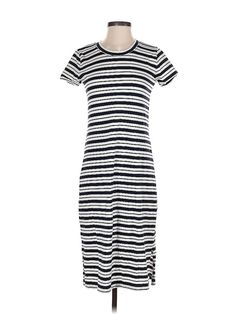 J.Crew Casual Dress Size: X-Small Gray Dresses - used. No Fabric Content, Crew Neck, Stripes, Knee Length, Short Sleeve | J.Crew Casual Dress: Gray Stripes Dresses - Used - Size X-Small Gray Casual Dress, Gray Dresses, Blue Striped Dress, Blue Dress Casual, Gray Stripes, Colorblock Dress, Gray Dress, Grey Stripes, Medium Blue