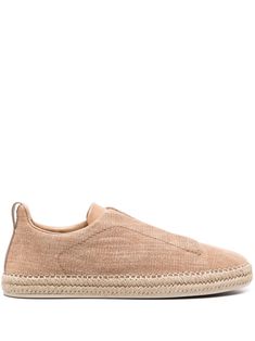 almond beige textured finish logo-debossed tongue pull-tab at the heel front criss-cross straps slip-on style round toe branded leather insole braided raffia sole Aviator Watch, Balenciaga Track, Balenciaga Triple S, Custom Watch, Summer Beach Wear, Derby Shoes, Espadrille Shoes, Athletic Sneakers, Party Shoes