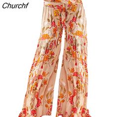 Shipping: Worldwide Express Shipping AvailableDelivery time: 7-15Days Fast ShippingReturns: Fast refund, 100% Money Back Guarantee.Brand Name: GoocheerStyle: BohemianOrigin: Mainland ChinaWaist Type: MIDDecoration: PocketsDecoration: SplicedFabric Type: BroadclothPattern Type: FloralPant Style: Wide Leg PantsMaterial: PolyesterMaterial: SpandexFit Type: LOOSELength: Full LengthSeason: SummerPlace Of Origin: China (Mainland)Closure Type: DrawstringGender: WOMENFront Style: Flat Bohemian Pants With Floral Print For Beach Season, Bohemian Floral Print Pants For Beach Season, Bohemian Wide Leg Bottoms With Floral Print, Bohemian Floral Print Bottoms For Beach Season, Bohemian Beach Season Floral Bottoms, Bohemian Printed Bottoms For Beach Season, Bohemian Floral Print Bottoms For Vacation, Summer Vacation Floral Print Harem Pants, Floral Print Beach Bottoms