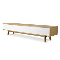 the sideboard is made from wood and white