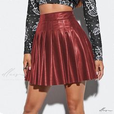 Non-stretch Pleated Flared Skirt For Party, Fitted Pleated Mini Skirt For Party, Fitted Pleated Bottoms For Party, Pleated Party Mini Skirt, Fitted Pleated Bottoms For Club, Fitted Pleated Mini Skirt For Club, Solid Mini Skirt For Fall Party, Pleated Mini Skirt For Club, Solid Color Mini Pleated Skirt For Party