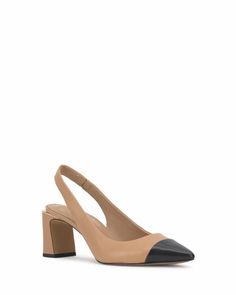 PRICES MAY VARY. Leather Material Pump - Classic Slip On Closure Evening Slingback Pumps For Fall, Fall Evening Slingback Pumps, Fall Slingback Pumps With Heel Strap, Work Flats, Closed Toe Heels, Corporate Style, Co Ords, Slingback Pump, Mom Style