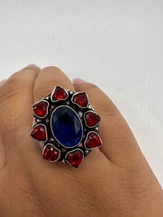 Vintage Blue Colbolt Ruby Glass Hearts Ring Size 10
https://www.etsy.com/listing/1620344933/vintage-blue-colbolt-ruby-glass-hearts Vintage Rings With Jewels As A Gift, Blue Round Heart Ring As Gift, Handmade Blue Heart Shaped Ring, Handmade Blue Heart Ring, Handmade Blue Heart Ring Gift, Handmade Blue Heart Ring For Gift, Blue Heart Gemstone Ring Gift, Blue Ring For Valentine's Day Gift, Blue Gemstone Heart Ring Gift