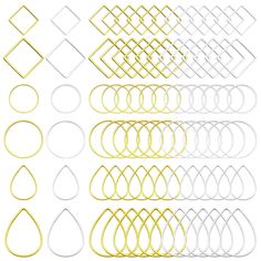 PRICES MAY VARY. 【Package Included】 You will get 120pcs earring hoops jewelry making, teardrop square and round three shapes, each shape including two colors(gold, silver) and two sizes; in total 12 styles, 10pcs each style. Ornaments of different colors and shapes can be switched freely according to your style. 【Three Different Styles】 Teardrop square circle three style beading hoop earrings can meet your DIY crafts need. Different colors and shapes jewelry making finding can give you the inspi Hoops Jewelry, Silver Round Earrings, Hoop Jewelry, Earring Making Supplies, Gold Round Earrings, Earring Hoops, Earring Hoop, Diy Earring, Gifts For Your Sister