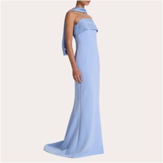 Material: Polyamide Ruffled Hem Evening Dress Gown Maxi Evening Dress, Bridesmaid Colors, Ireland Wedding, Blue Bridesmaid Dresses, Maxi Dress Evening, Dress Gown, Blazer Coat, Ruffle Hem, Trending Shoes