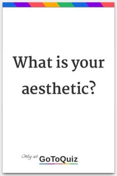 a white card with the words what is your aesthetic? on it, and an image of