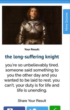 the long - suffering knight is shown in this screenshot from an iphone screen shot