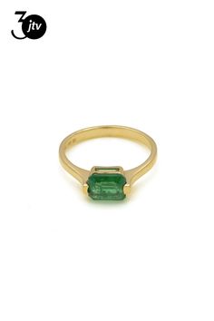 1.45 Ctw Emerald Ring in 14K YG Metal-2.24 Grams Timeless Emerald Diamond Ring In Yellow Gold, Timeless Gold Diamond Ring With Emerald, Timeless Yellow Gold Diamond Ring With Emerald, Timeless Yellow Gold Emerald Diamond Ring, Gold Solitaire Emerald Ring In Fine Jewelry Style, Gold Solitaire Emerald Ring Fine Jewelry, Timeless Yellow Gold Emerald Ring With Center Stone, Classic Princess Cut Birthstone Ring In 14k Gold, 14k Gold Emerald Ring With Princess And Brilliant Cut