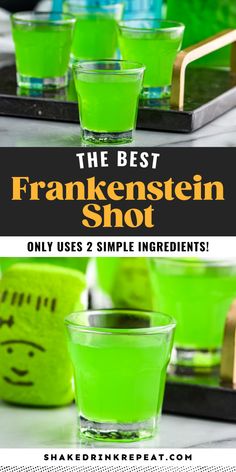 the best green halloween shot is on sale for only $ 2 simple ingredients and it's so easy to make