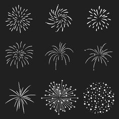 fireworks in the night sky - decorative objects objects / objects clippings on separate layers