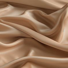 an image of a silk fabric textured with smooth lines and folds in shades of beige