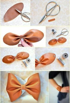 how to make a bow tie out of leather