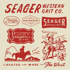 an advertisement for seager's made in the west