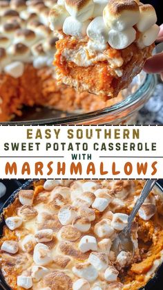 easy southern sweet potato casserole with marshmallows