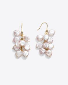 Petal pusher. Our Petal Pearl Drop Earrings are made with gorgeous freshwater pearls, for a look that works for everything from garden parties to dinners by the beach.  ======== Brass Casting 40%, Fresh Water Pearl 60% 2" H x 0.5" W Gently clean with a damp, soft, solvent free cloth. Avoid exposure to chemicals & p Tretorn Shoes, The Foggy Dog, Petal Pushers, How To Dress A Bed, Draper James, Light Spring, Garden Parties, Fresh Water Pearl, By The Beach