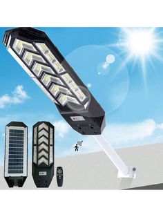 Product DescriptionDescription:Super Bright 420pcs Outdoor Solar Light: The solar street light features high-efficiency 420 PCS beads, delivering an incredibly bright illumination, With a ultra-wide-angle lighting design spanning 270 degrees, which can provide a wider range of lighting and brighter light compared with ordinary street lights.Motion Sensor & Intelligent Remote Control: The solar outdoor lights are equipped with motion sensing functions. Solar powered outdoor lights with a sensitive remote control, providing 3 timing Settings: 3H/4H/5H, you can set control use at any time, the best choice for commercial lighting and home lighting.Easy Installation & Wide Application: The street lights solar powered come with a wall and pole mounting accessories set, no wiring is required, whi Solar Powered Outdoor Lights, Solar Yard Lights, Bright Lamp, Walkway Lights, Outdoor Garden Lighting, Outdoor Lighting Landscape, Solar Street Light