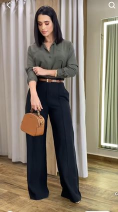 Work Outfits Women Brown Pants, Shein Outfits Classy, Oath Ceremony Citizenship Outfit, Office Formals For Women, Brown Outfit Women, Medium Contrast Outfits, Cocktail Party Outfit Night, Office Wear Skirt, Office Work Outfits Women