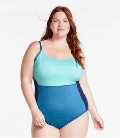 Paddle, swim or soak up the sun in a swimsuit designed for it all. This fresh, flattering tanksuit offers non-stop support and a just-right fit for all-day comfort in and out of the water. Fitted: Sits close to the body. In a quick-drying blend of 82% recycled nylon and 18% Lycra®. Lining in a soft blend of 95% polyester and 5% spandex. Abrasion-resistant fabric stays in good condition after multiple washes and wears. UPF 50+ fabric blocks at least 97. 5% of the sun's UV rays – 10x more than a w Sporty Swim Dress For Summer Vacation, Summer Sports Scoop Neck Bodysuit, Summer Sports Swimwear With Adjustable Straps, Summer Sports Bodysuit With Scoop Neck, Sporty Swim Dress For Summer Poolside, Sports Swimwear With Adjustable Straps For Summer, Upf 50+ Swimwear For Summer Workout, Sporty Seamless Bodysuit For Summer, Summer Swimwear For Beach Season