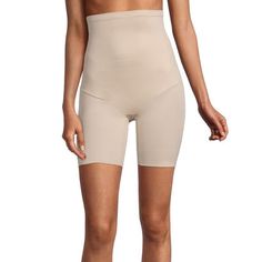 This pair of Underscore women's Tummy Tux ultra high-waist leg-thigh slimmers is an essential supportive undergarment. Made from a soft stretch fabric, this style offers firm support all-around with silicone grips to help smooth your tummy, back, sides, hips, and thighs. Wear it under your favorite dresses or a top and a skirt. Closure Type: Full ElasticConcerns: Rear SolutionsSupport: Firm SupportFiber Content: 75% Nylon, 25% SpandexFabric Description: KnitCrotch Fiber Content: 92% Cotton, 8% S High Stretch High Waist Beige Shapewear, High Waist High Stretch Beige Shapewear, High Waist Beige Shapewear With High Stretch, Beige Compression Shapewear With Medium Bust Support, Compression Shapewear With Wide Waistband, Compression Shapewear With Wide Waistband, Short Leg, Solid Compression Shapewear, Short Length, Solid Compression Shapewear Short Length, Solid Compression Shapewear In Short Length