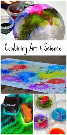 20 colorful activities that combine art and science for kids Colorful Activities, Science Camp, Kids Science, Stem Steam, Preschool Science, Science Ideas, Art And Science, Homeschool Science, Art Science