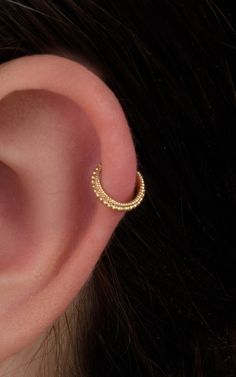 Helix Ring- Solid 14k gold Indian style Ear jewelry   ❖ ❖ ❖ Features: ❖ An Indian styled dainty nose ring. ❖ Made from SOLID 14k gold (no plating, not goldfilled). ❖  Available in 22/20/18/16 gauge (0.6/0.8/1/1.2mm respectively) and 7/8/9mm inner diameter. Please choose your preferred size and usage from the drop-down menus. For explanation, please read below. ❖ For diameters larger than 9mm, please contact us so we can edit the price accordingly. ❖ Comes in a designed jewelry box, ready to be g Helix Earrings Classy, Cheap Modern Cartilage Earrings, Luxury Elegant Gold Cartilage Earrings, Ring Cartilage Piercing, Single Helix Earrings, Cheap Pierced Cartilage Earrings For Wedding, Cheap Modern Hoop Cartilage Earrings, Cheap Trendy Hoop Cartilage Earrings, Cheap Gold Nickel Free Cartilage Earrings