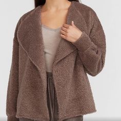 New With Tags! Express Jacket, So So Cozy And Soft! Mauve Brown Color! Cozy Fit Long Sleeve Outerwear For Everyday, Comfy Outerwear For Cold Weather And Winter, Cozy Brown Outerwear With Fleece Lining, Brown Sherpa Outerwear For Fall, Cozy Brown Long Sleeve Fleece Jacket, Taupe Outerwear For Fall Loungewear, Cozy Everyday Winter Outerwear, Fall Sherpa Outerwear For Loungewear, Sherpa Outerwear For Fall Loungewear