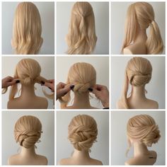 Bridal Hair Tutorial, Wedding Hairstyles Tutorial, Wedding Hair Up, Hoco Hair Styles, Hairstyles Homecoming, Hairstyles Ponytail, Hairstyles For Medium Length Hair Easy, Easy Hair Updos, Hair Hoco