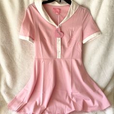 Sugar Thrillz Pink Retro Dress Size: Small Nwt South Dress, Mermaid Dress Costume, Outfits With Mini Skirts, Pink Princess Costume, Short Pink Dress, Little Mermaid Dresses, S Wedding Dress, Pink Dress Short, Spring And Summer Outfits