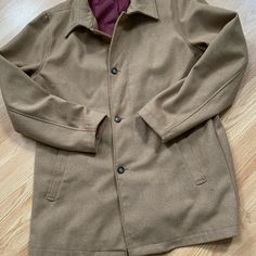 Polyester, Wool And Acrylic. Size L Never Worn, Lined And Has Two Front Pockets Pea Coats, Down Coat, Button Downs, Mens Jackets, Jackets & Coats, Nordstrom, Man Shop, Wool, Customer Support