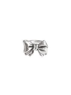 Editor's NotesVVVi's jewelry is unique and joyful to wear everyday.- Bow shaped ring- Notable large size- Lovely and youthful- Silver with allergy safe Measurements(in.)- Size: #9 11 13Composition & Care- Silver925  CZ- Anti-allergy plating.- Please purchase carefully for whom are sensitive skin may experience an allergic reaction- Due to the nature of beads and pearls  there may be slight scratches.- Discoloration may occur due to exposure to air  moisture  sweat  or water.-Recommended Cute Silver Jewelry, Ribbon Ring, Bow Ring, Dope Jewelry, Funky Jewelry, Jewelry Lookbook, Allergic Reaction, Girly Jewelry, Dream Jewelry