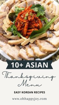 Korean recipes for Thanksgiving Dinner - Looking to put together Asian Thanksgiving food? Not only these Korean party foods will make your guests drool, they will be great as potluck dish for any friendgiving or Thanksgiving party. Get ideas for Asian thanksgiving menu!