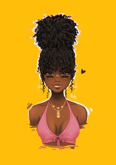 Black Power Art, Pretty Dark Skin, Black Couple Art, Black Artwork, Black Anime Characters, Black Cartoon, Black Art Pictures, Black Anime, Black Love Art