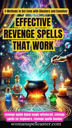 Uncover the potency of black magic and hoodoo with our beginner-friendly revenge spells! ✨🌑 Whether you seek retribution on cheaters or enemies, these spells ensure justice. Learn to cast effective spells that work using black magic witchcraft. Achieve balance and fulfill your intentions. Harness these powers today! 🌟 #RevengeSpells #BlackMagic #Hoodoo #Witchcraft #MagicSpells #Enemies #Beginners #Justice #SpellJar #WhiteMagic #Easy #Work Easy Work, White Magic, Get Even