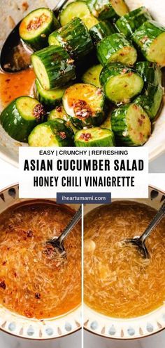 Asian Cucumber Salad Ding Tai Fung style with honey garlic chili vinaigrette is the best Chinese cucumber salad for hot summer! Ding Tai Fung, Paleo Appetizer Recipes, Easy Asian Cucumber Salad, Chinese Cucumber Salad, Chinese Cucumber, Asian Salad Recipe, Easy Cucumber Salad