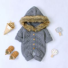 Winter Knitted Long Sleeve Onesie, Winter Cotton Onesie, Winter Holiday Long Sleeve Onesie, Winter Cotton Bubble Romper For Playtime, Gray Cotton Onesie For Winter, Cotton Bubble Romper For Winter Playtime, Winter Long Sleeve Bubble Romper For Playtime, Winter Cotton Bubble Romper With Long Sleeves, Winter Long Sleeve Cotton Bubble Romper