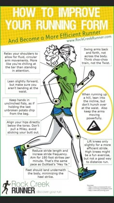 a woman running with the words how to improve your running form