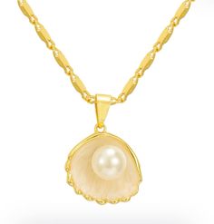 Evry Jewels, Beachy Vibes, Summer Goals, Shell Necklace, Pearl Shell, Shell Necklaces, Online Jewelry Store, Gold Pearl, Finding Peace